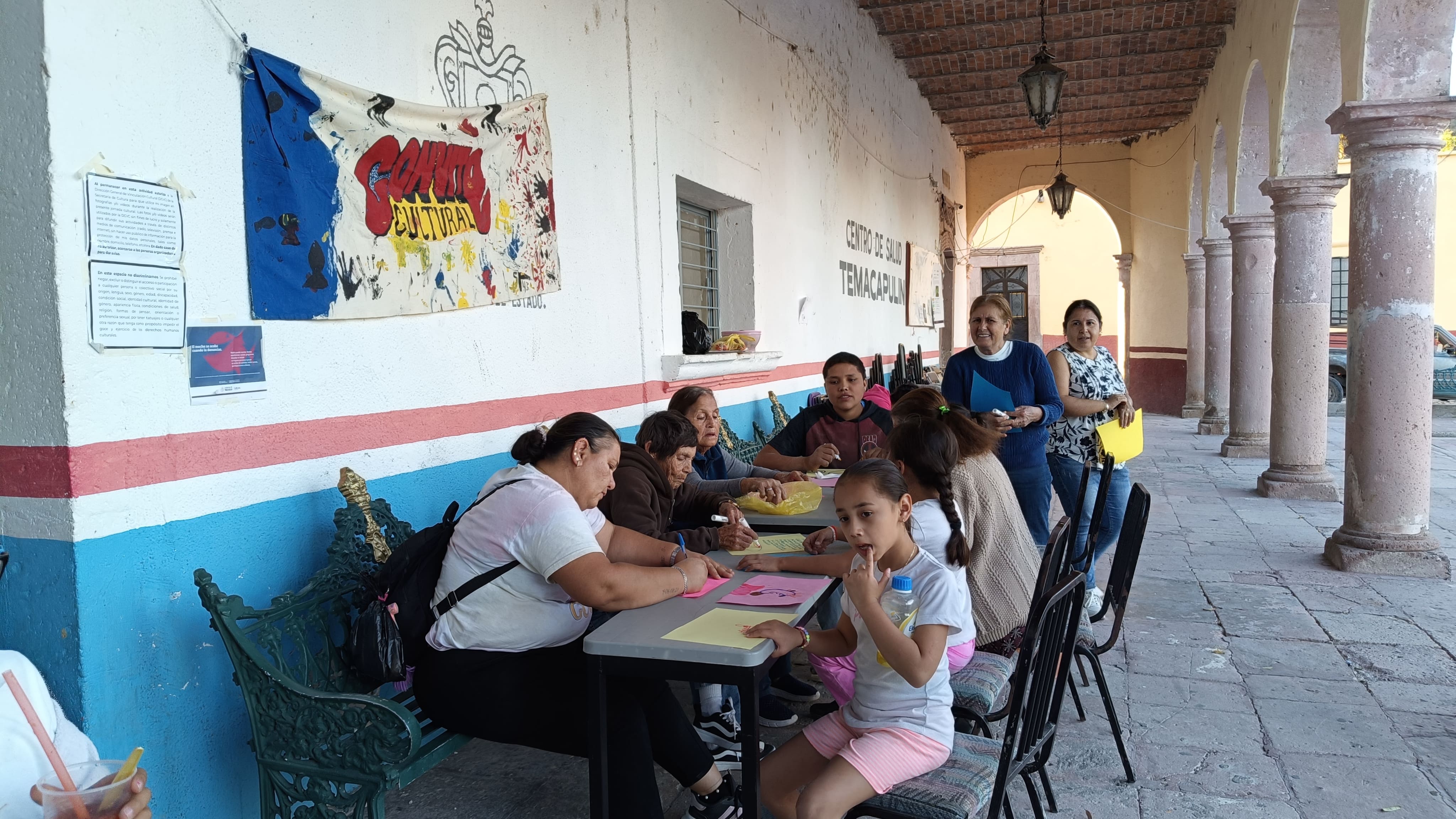 Actividad Cultural Comunitaria: Convite Cultural en la Plaza principal de Temacapulín